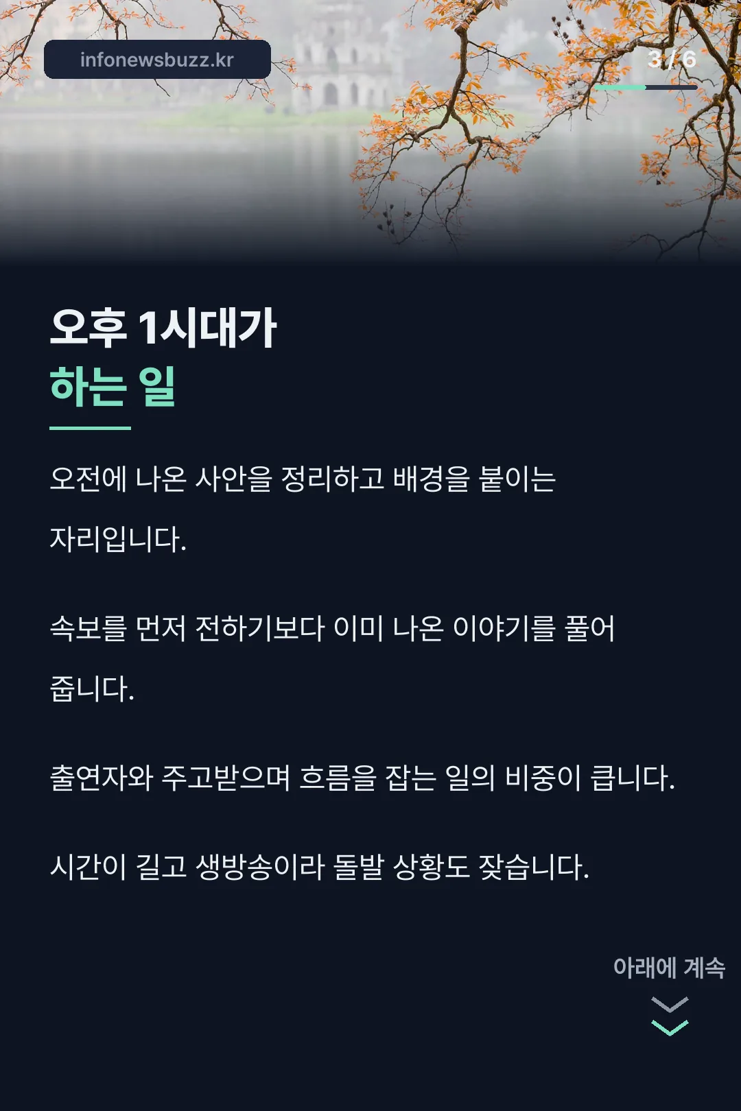 낮 시간 시사 프로그램 성격