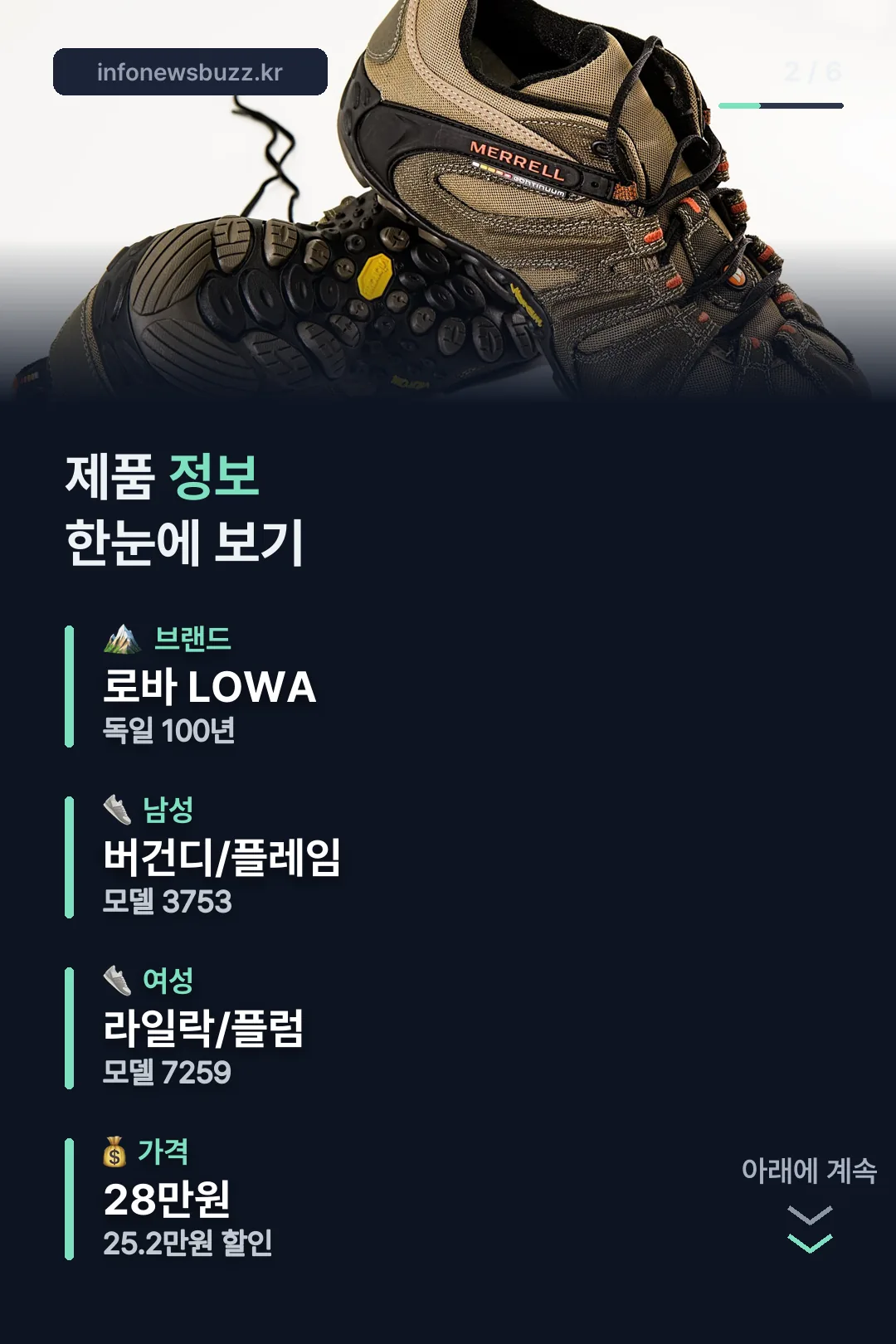제품 정보 한눈에