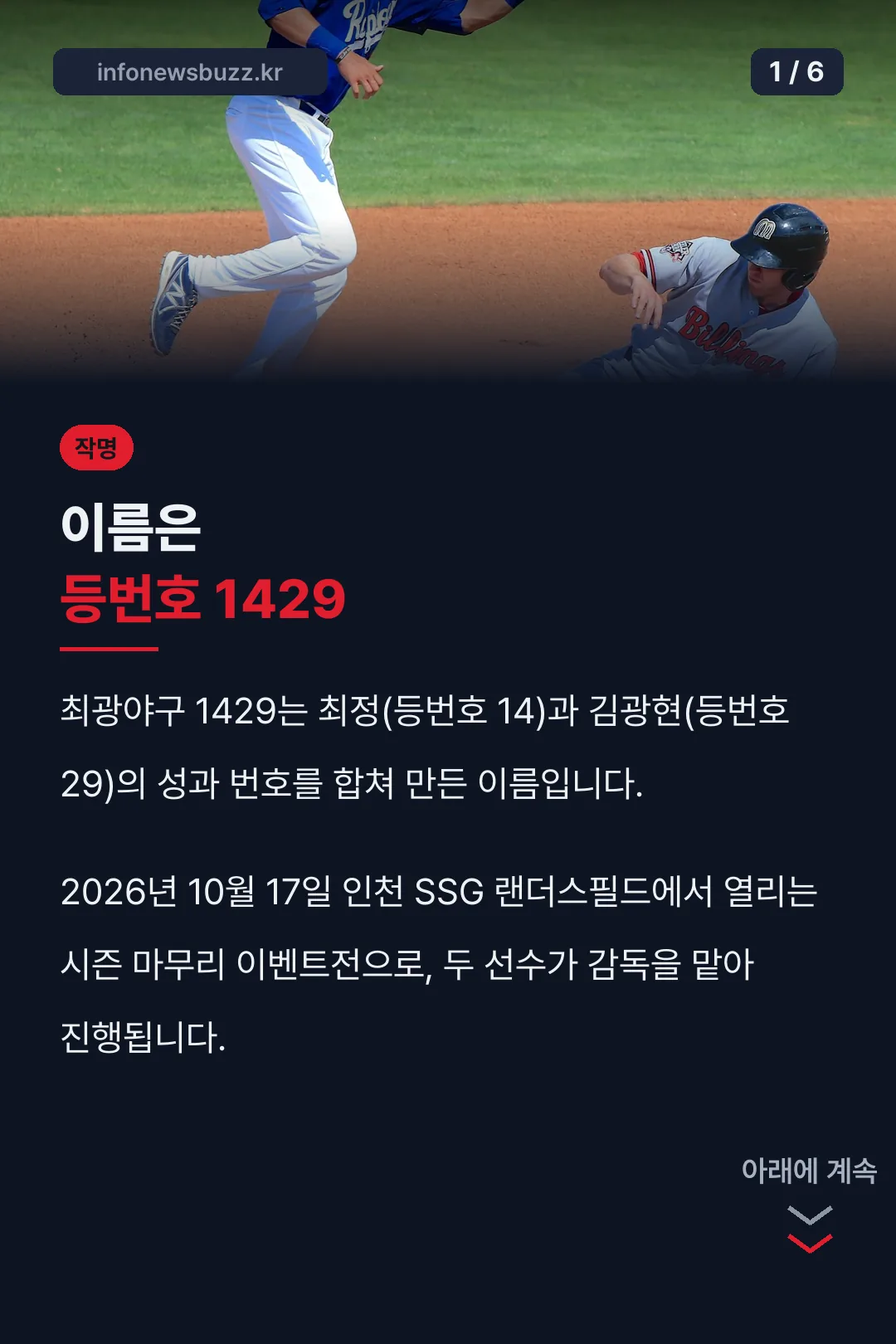 이름은 등번호 1429의 의미