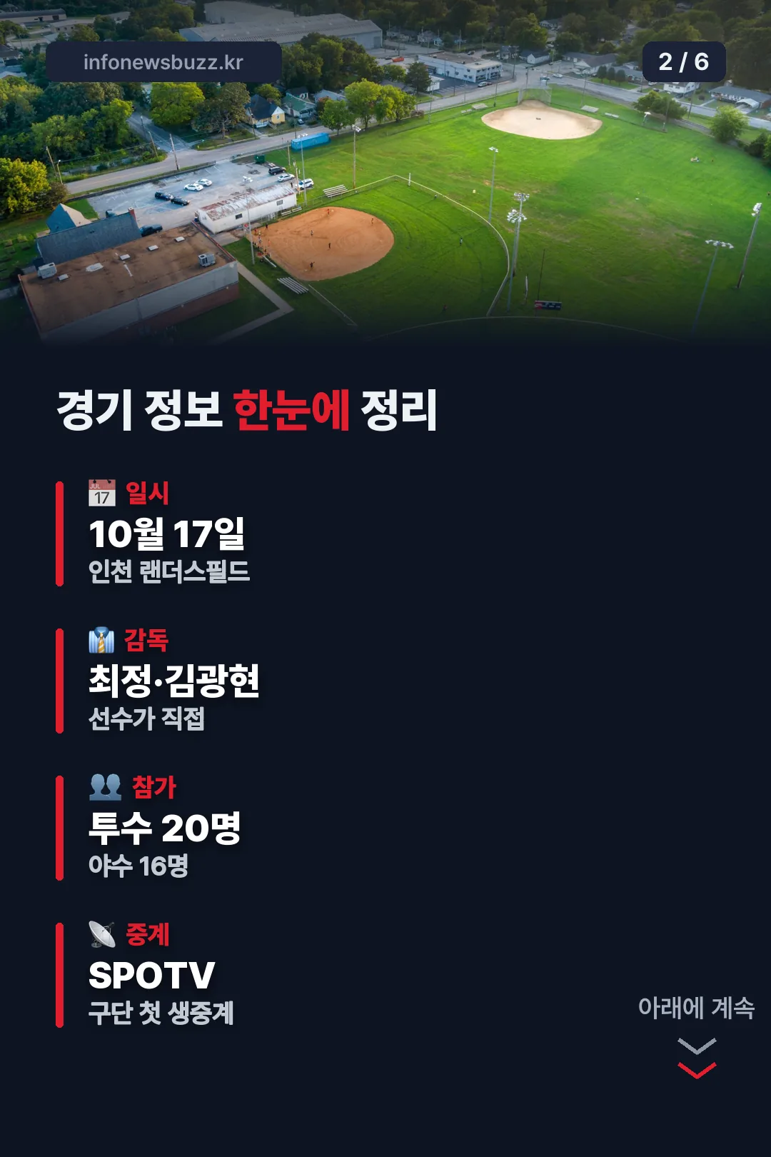 경기 정보 한눈에 정리