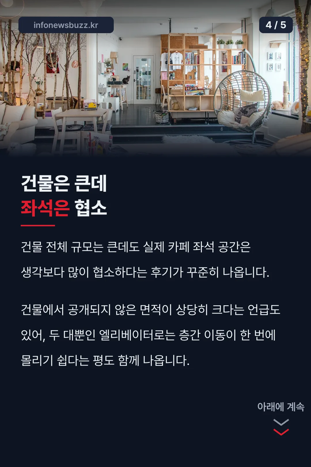 건물은 큰데 좌석은 협소