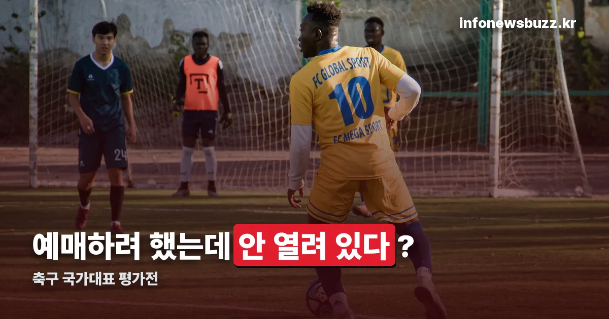 축구 국가대표 평가전 예매 정리 썸네일