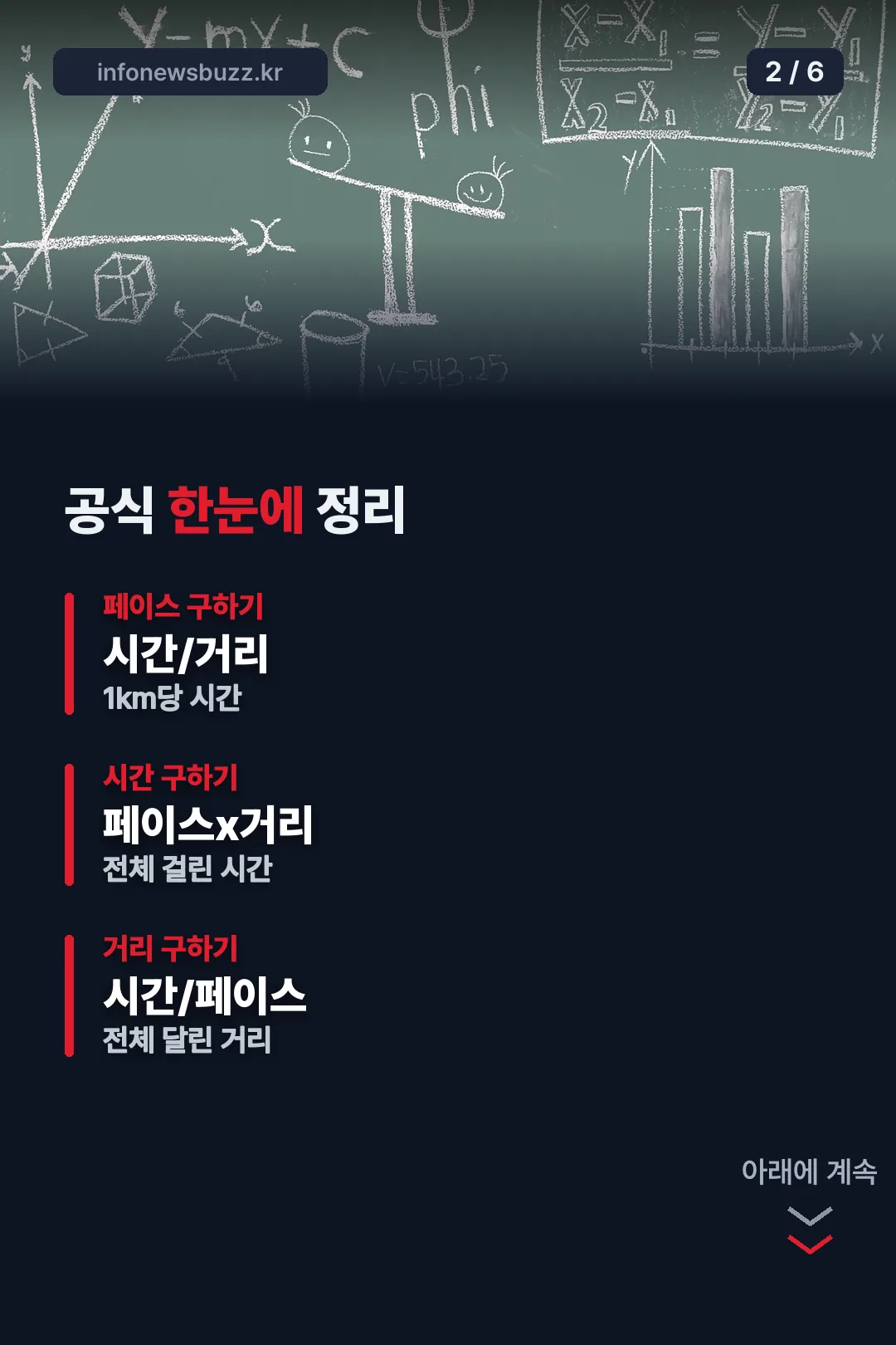 공식 세 가지 한눈에 정리